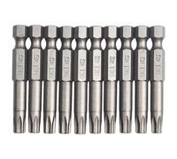 10pcs Magnetic Torx Screwdriver Bit Set for T30, 50mm Long Alloy Steel Insert Bits with 1/4 Hex Shank for Electric and Manual Screwdrivers