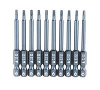 10PCS Magnetic Triangle Head Screwdriver Bit Set, 1/4inch Hex Shank Triangle Drill Bit, S2 Alloy Steel Phillips Bit Set, 60mm Length for Power Screwdriver Drill
