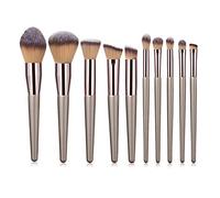 10PCS Makeup Brushes Set, Professional Champagne Gold Makeup Brush, Portable Foundation Eyeshadow Eyebrow Brush Beauty Tools for Women Girls