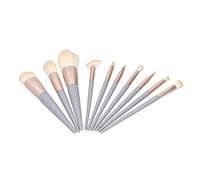 10PCS Makeup Brushes Set, Soft Beauty Brushes for Blush Eye Shadow Eyebrow Highlight, Premium Fiber with Aluminium Handle, Professional Cosmetic Brush Kit for Beg