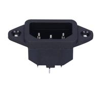 10Pcs Male Plug Power Socket 3-Core Copper Chassis