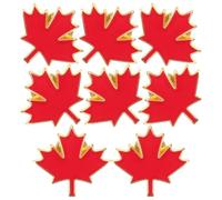 10pcs Maple Leaf Brooches for Women, Red Metal Autumn Pin Badge | Lightweight Polished Design, Comfortable Wear, Suitable for Suit Jackets and Autumn Outfits, Ten-piece Group Sharing