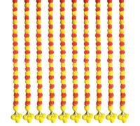 10Pcs Marigold Garland 5 Feet Long Artificial Marigold Flowers with Bell Orange and Yellow Diwali Decorations for Home Halloween Wedding