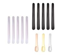 10pcs mask spatulas, 3pcs metal face cream spoon, mini plastic makeup spatula, cream spatula, mask dispenser spoon, reusable, for mask, face cream, eye cream mixing sampling