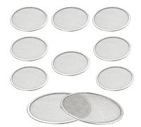 10pcs Mason Jar Sprouting Lids, Stainless Steel Screen Lids Sprouting Lids for 86mm Wide Mouth Mason Jar Seed Sprouting Jar Lids for Growing Bean Broccoli Alfalfa Seeds