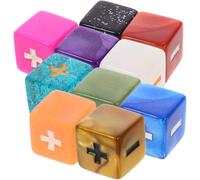 10pcs Math Dice Set and Learning Aid Acrylic for Classroom Teaching