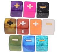 10pcs Mathematical Dice Set for Math Teaching, Acrylic Learning Prop