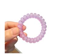 10pcs Matte Spiral Hair Tie Traceless Minimalist And Cute Suitable For Tying(Purple)