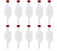 10PCS Mead Making Kit, Wine Fermentation Airlock Wine Making Equipment Airlocks for Home Brewin Transparent Brewing Airlock for Wine Beer