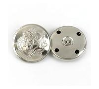 10Pcs Meetee 12-30mm Metal Button Retro Hollow Copper Coat Jacket Shank Buttons DIY Clothing Decoration Buckle Sewing Accessory(B3-13-Silver,15mm)
