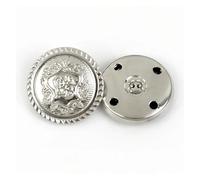 10Pcs Meetee 12-30mm Metal Button Retro Hollow Copper Coat Jacket Shank Buttons DIY Clothing Decoration Buckle Sewing Accessory(B3-15-Silver,15mm)
