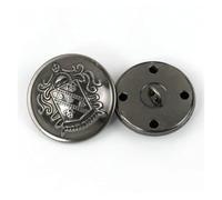 10Pcs Meetee 12-30mm Metal Button Retro Hollow Copper Coat Jacket Shank Buttons DIY Clothing Decoration Buckle Sewing Accessory(B3-13-Black,25mm)