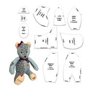 10pcs Memory Bear Pattern - Acrylic Sewing Templates Instructions, Keepsake Craft Supplies | Professional Patchworks Stencils for Advancers Masters Creative Handmade Sewing Project