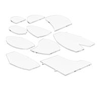 10Pcs Memory Bear Template Ruler Set 10/12/15 Inch Acrylic Memory Bear Pattern Template Sewing Quilting Ruler with Instruction for Sewing