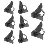 10pcs Men's Black Necktie Clip for Regular Ties, Heavy Duty | Metal and Plastic Build, Serrated Teeth with Smooth Edges, for Interviews, Banquets, and Office Wear