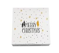 10Pcs Merry Christmas Cookie Gift Treat Boxes Cartoon Santa Square Package For C Square Paper Gift Treat Boxes