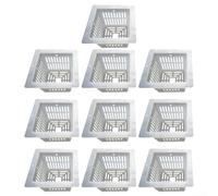 10pcs Mesh Net Pots for Growing Plants in Water Culture Convenient Handling and Easy Transplanting (white)