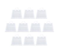 10pcs Mesh Tote Bag, Solid Color Transparent Mesh Handbag, Minimalist Fashion Gift Bag with Thickened Handle, One Piece Bottom Design for Clothing Stores, Gift Shops, Cosmetic Stor