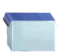 10PCS Mesh Zipper Pouch File Folder, A3 A4 A5 A6 B4 B5 Document Bag for Stationery Storage, School Office Supplies Organizer, Transparent Waterproof(Blue,Bill (10.5cmx23.5cm))