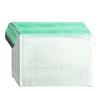 10PCS Mesh Zipper Pouch File Folder, A3 A4 A5 A6 B4 B5 Document Bag for Stationery Storage, School Office Supplies Organizer, Transparent Waterproof(Green,A4 (33cmx23cm))
