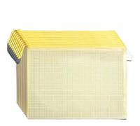 10PCS Mesh Zipper Pouch File Folder, A3 A4 A5 A6 B4 B5 Document Bag for Stationery Storage, School Office Supplies Organizer, Transparent Waterproof(Yellow,B4 (39cmx28cm))