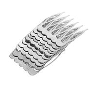 10pcs Metal Blank DIY Hair Side Comb Craft Hair Accessory Silver 6 Teeth