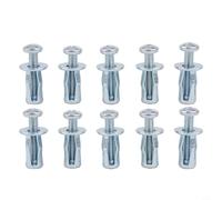 10PCS Metal Bolt with Hollow Wall Nuts for Carriage Nut, Nut Sleeve Set Compatible with Hollow Iron/Aluminum Plate, M5/M6 Size (Galvanized Ca(M5)