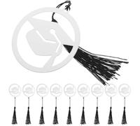10pcs Metal Book Marker Silver Doctoral Cap Decorative Graduation