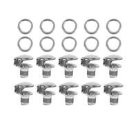 10pcs Metal Boot Lace Hooks with Rivets for Shoe Repair | Silver Finish, Smooth Classic Look, Replacement Hardware for Climbing Shoes and Leather Boots, DIY Use
