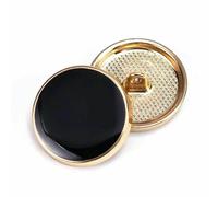 10pcs Metal Button Round Flat Alloy Buttons Black White Color Shank Button for Coat Clothing Bag Decoration DIY Sewing Accessory-A-11.5mm