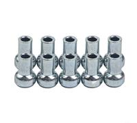 10pcs Metal Cable Ball Terminals for Gym Pulley Machines Designed for 5mm and 6mm Cable Diameters Wire Port Joints (8 * 3.5 * 13mm)