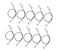 10Pcs Metal Clip Test Leads Wires 23cm Long Metal Clip Leads Testing Current Wires for Physics Experiment Cables