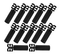 10pcs Metal Cord Lock Black for Hoodie Drawstrings and Parka Cords | Alloy Clamp Design, Flat Low-profile Shape, Reliable Hold for Commuting and Sports Use