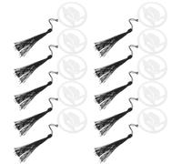 10pcs Metal Doctoral Hat Bookmark Silver Lightweight Page Marker