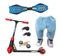 10Pcs Metal Finger Scooter Set Interactive Detachable Finger Skateboards with Pants Shoes for Kids Adults Mini Two Wheel Finger BMX for Finger Tricks Training Desk Decor Party Favours Classroom Reward