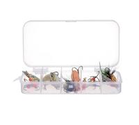10pcs Metal Fishing Spoons Lures with Storage Box for Trout Beginners | Plastic and Zinc Alloy Build, Compact Tackle Storage, Bright Colours, Easy to Carry, Lake Fishing