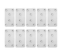 10pcs Metal Flat Brackets for Wood,80 × 40 × 5mm Heavy Duty Stainless Steel Mending Plates,Connecting Perforated Metal Brace Bracket Timber Wood Fixing Galvanised Steel Repair Connector