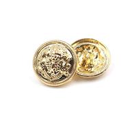 10pcs Metal Gold Button DIY Handmade Clothing Accessories, Coat Suit Clothes Sewing Shank Buttons, Gold, 15mm