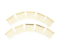 10Pcs Metal Hair Comb Slide Side Combs Hair Clip Hair Jewelry Decor Gold