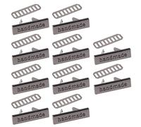 10pcs Metal Handmade Labels Tags for Clothes Jeans Shoes Bags Garment Rectangle