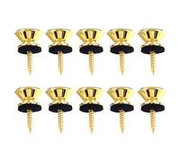 10Pcs Metal Heavys Duty Guitar Strap Lock End Pin Replacement Guitar Straplock Button Tail Pin Strap Retainer Enduring Guitar Strap Locks Buttons Guitar Part Part Instrument