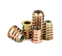 10Pcs Metal Hexagon Hex Socket Metal Embedded Insert Nut M4 M5 M6 M8 E-Nut for Wood Furniture Inside and Outside Thread Zinc-alloy Fasteners Screws(M6x20)
