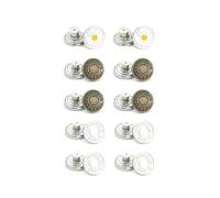 10Pcs Metal Jeans Buttons 17mm Replacement No-Sewing Screw Button Repair Kit Nailless Removable Jean Buckles Clothing Pants Pins-H-5set 50pcs