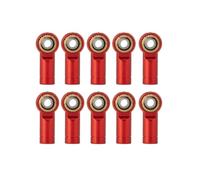 10PCS Metal M3 M4 Link Tie Rod End Ball Joints Compatible With 1/10 Scale RC Models Cars Boats Airplanes DIY CC01 Parts(M3 Red)