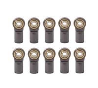 10Pcs Metal M4 20MM Aluminum Link Tie Rod End Ball Joint for 1/10 RC Car Crawler AXIAL SCX10 D90 D110 Tamiya CC01 Racing(10pcs gray)