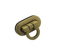 10pcs Metal Oval Shape Folding Lock Fashion Push Clasp for DIY Handbag Shoulder Bag Purse Hardware Accessories for DIY Craft Bag(Bronze)