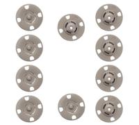 10pcs Metal Press Studs Alloy Snaps for DIY Crafts 21mm Silver