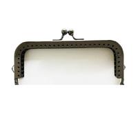 10PCS Metal Purse Frame Handle for Clutch Bag Handbag Accessories Making Kiss Clasp Lock 4 Colors for DIY Craft Pouch Bag Making(10PCS-12.5cm-Black)