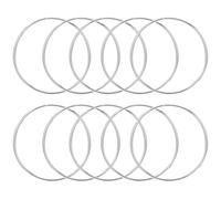 10PCS Metal Rings for Craft, Silver Hoops Floral Macrame Hoops Rings for Making Wedding Wreath Decor, Dream Catcher and DIY Centerpiece Wall Hanging Craft (Silver, 80mm)