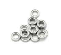 10Pcs Metal Sealed Mini Miniature Bearings Ball Bearing MR52ZZ MR63ZZ MR74ZZ MR85ZZ MR106 MR117 MR155ZZ MR128 Chrome Steel Parts(MR62ZZ 2x6x2.5mm)